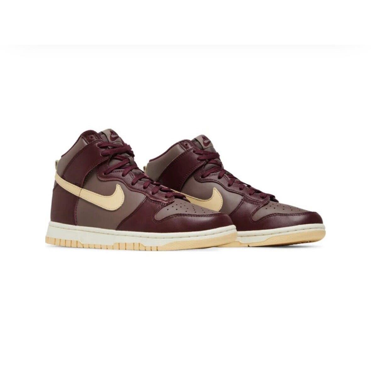 Women Nike Dunk High Athletic Shoes Plum Eclipse/pale Vanilla DD1869-202