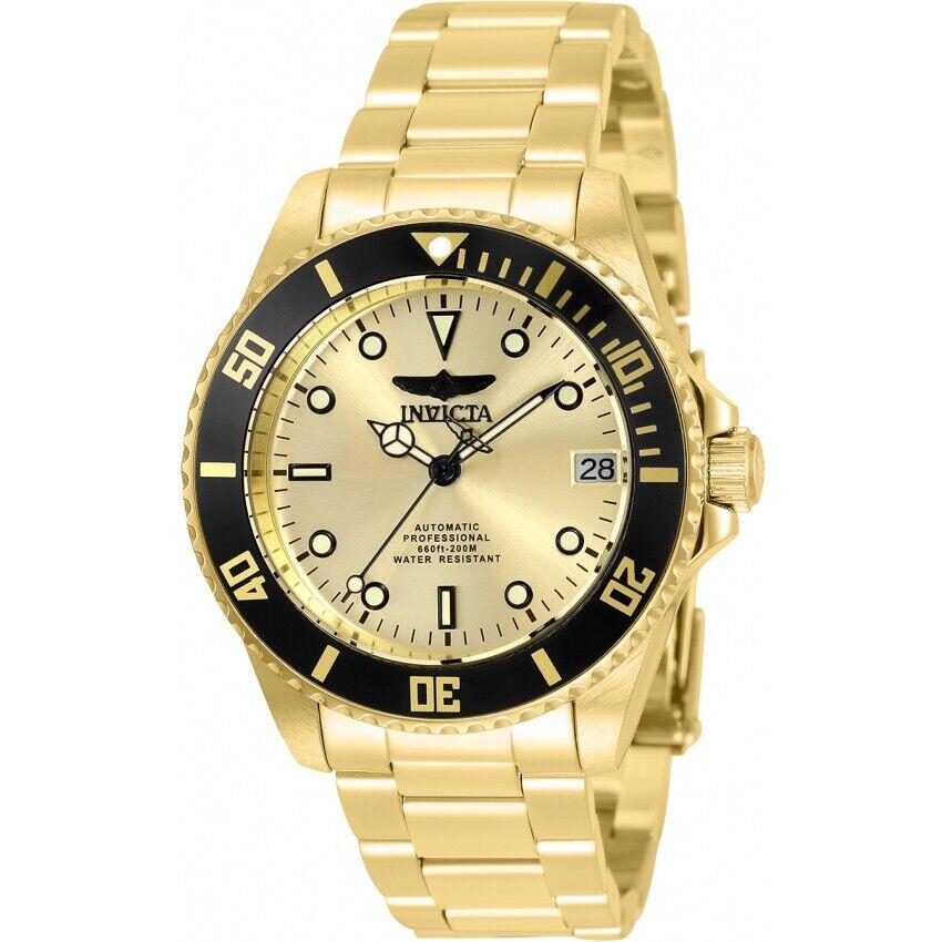 Invicta Pro Diver Date Automatic Gold Dial Ladies Watch 35710