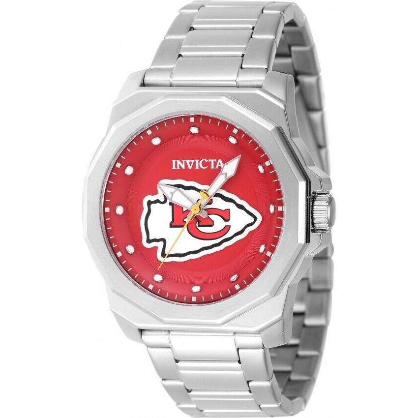 Invicta Nfl Kansas City Chiefs Quartz Red Dial Men`s Watch 47928