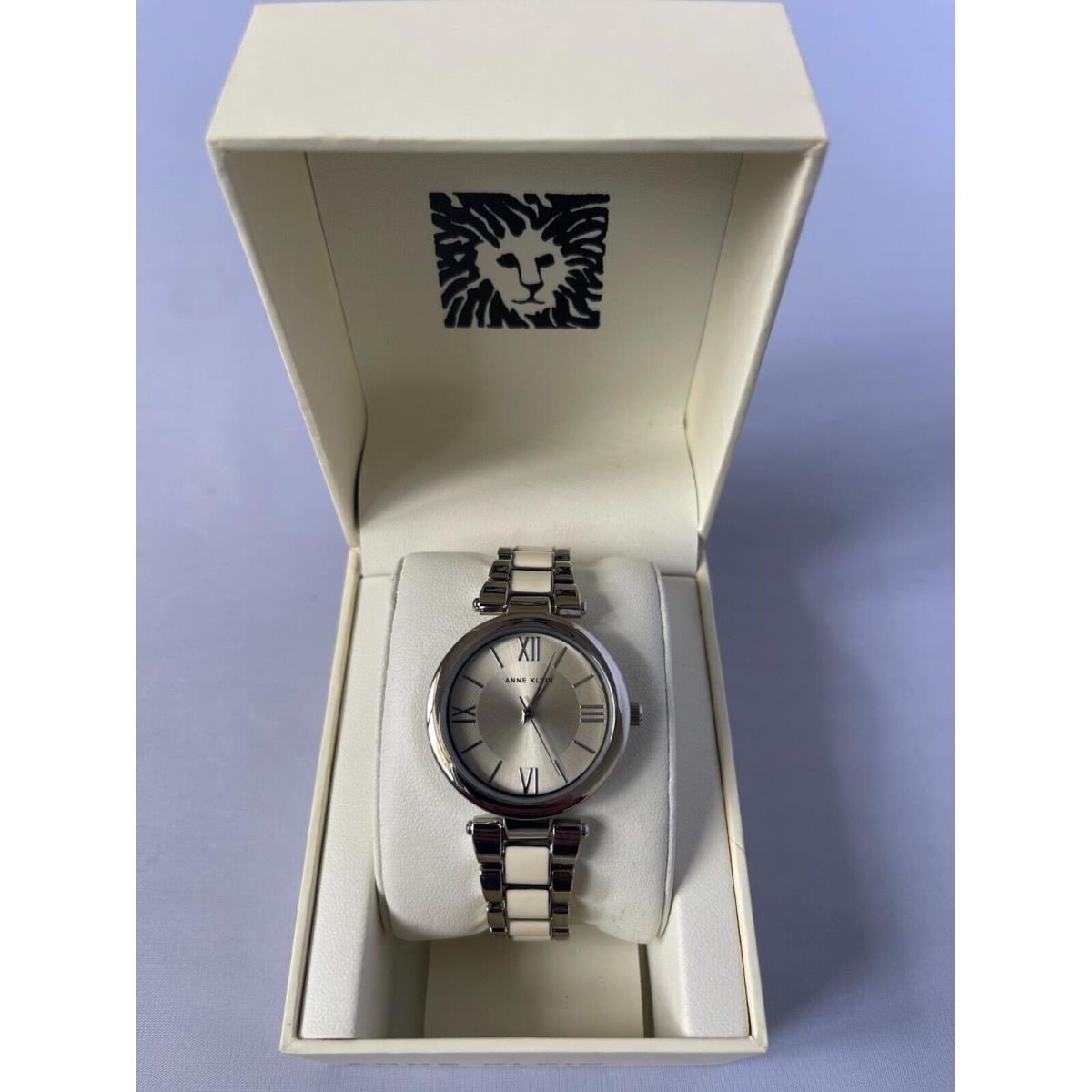 AK/3341 Anne Klein Japan Movement Women`s Quartz Watch Enamel Links You Choose SILVER/CREAM