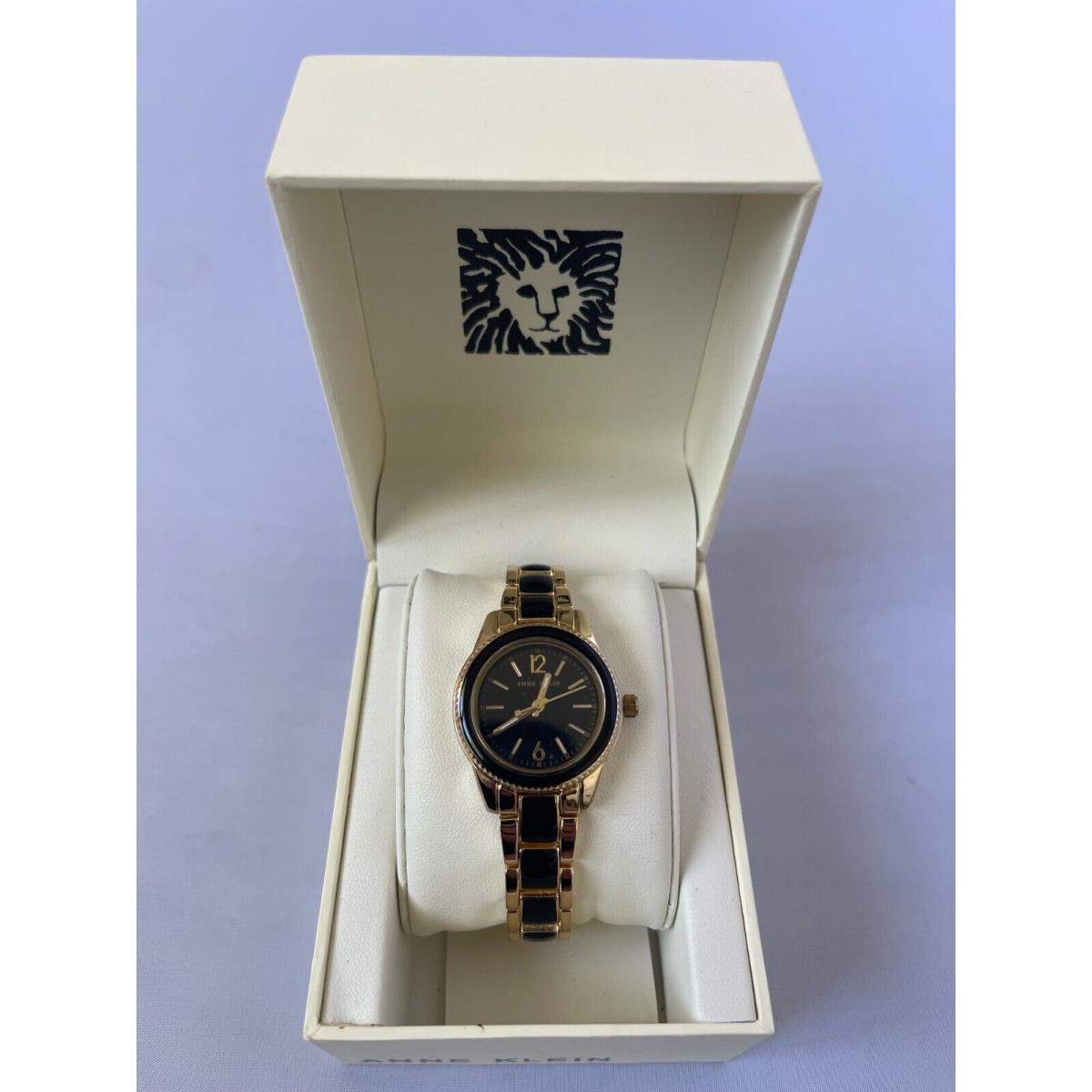 AK/3314 Anne Klein Japan Movement Women`s Quartz Watch Enamel Links You Choose GOLD/BLACK