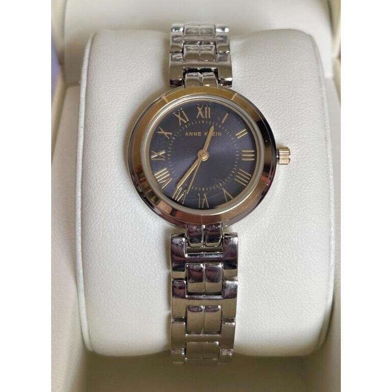 Ladies Anne Klein Stainless Steel Two Tone Black Dial Analog Watch AK/3067 Nvtt