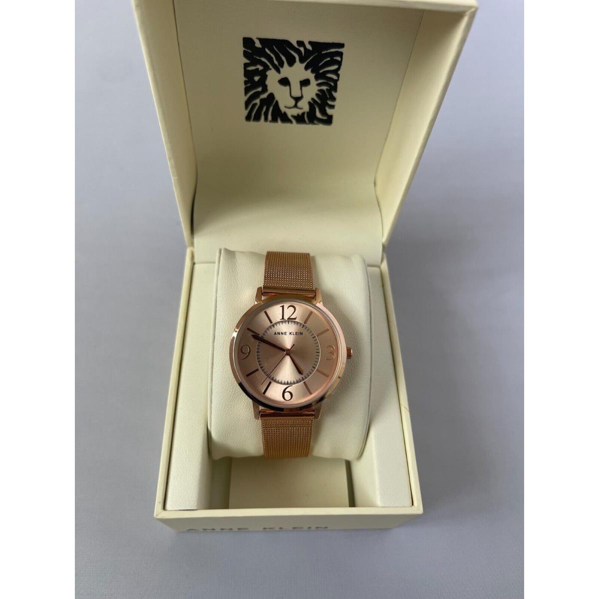 Ladies Anne Klein Stainless Steel Rose Gold Women`s Analog Watch AK/3018