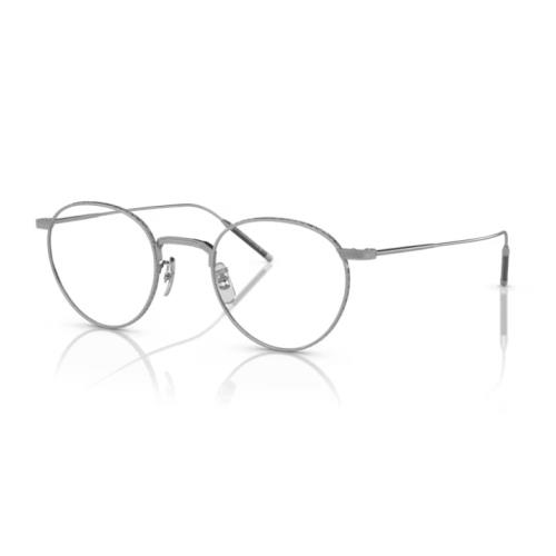 Oliver Peoples 0OV1274T 5254 Silver/clear Blue Light Cut Round Men`s Eyeglasses