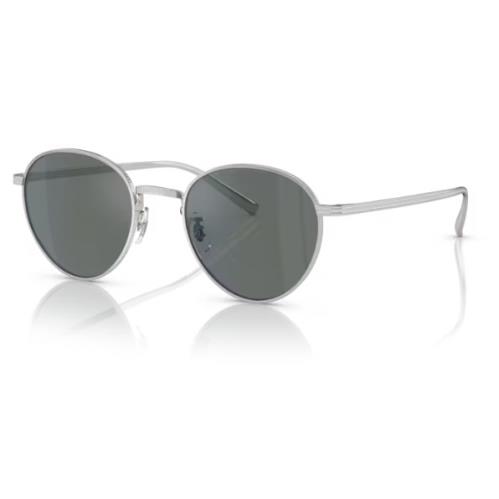 Oliver Peoples 0OV1336ST Rhydian 5036W5 Silver Regal Blue Round Men`s Sunglasses