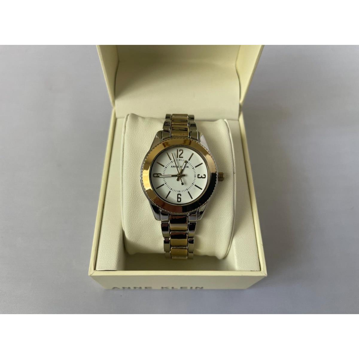 Anne Klein Womens Silver / Gold Stainless Steel Watch 34mm AK/3105