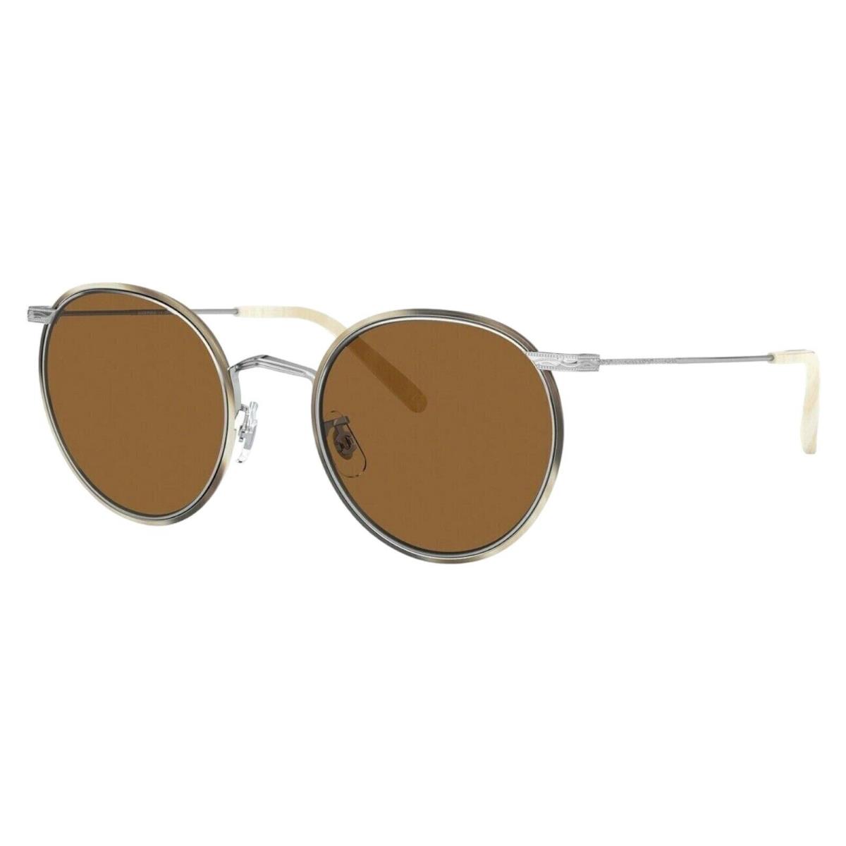 Oliver Peoples Casson Sunglasses 1269ST 49 503653 Silver/beige with Brown Lenses