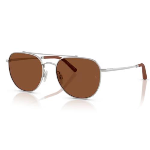 Oliver Peoples 0OV1346S R-10 503653 Silver Clay Round Men`s Sunglasses