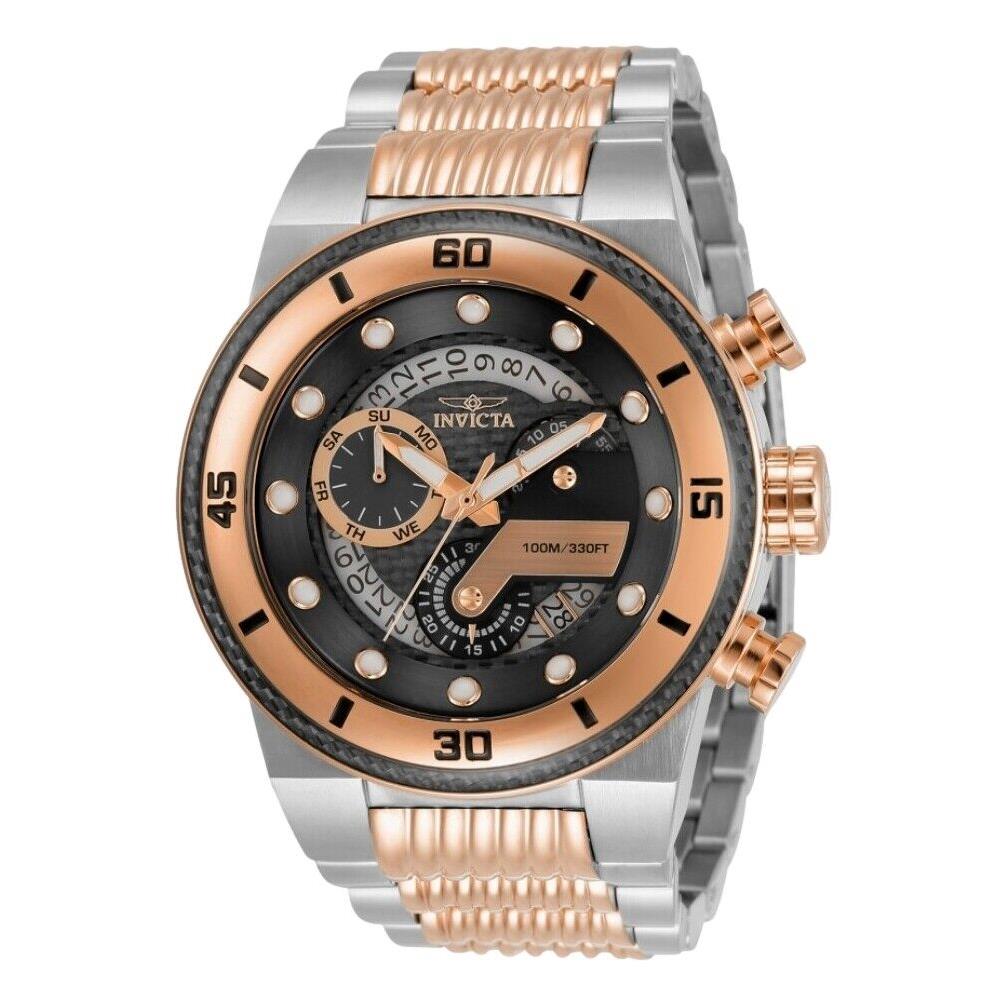 Invicta S1 Rally Men`s 51mm Rose Gold Carbon Fiber Swiss Chronograph Watch 33285