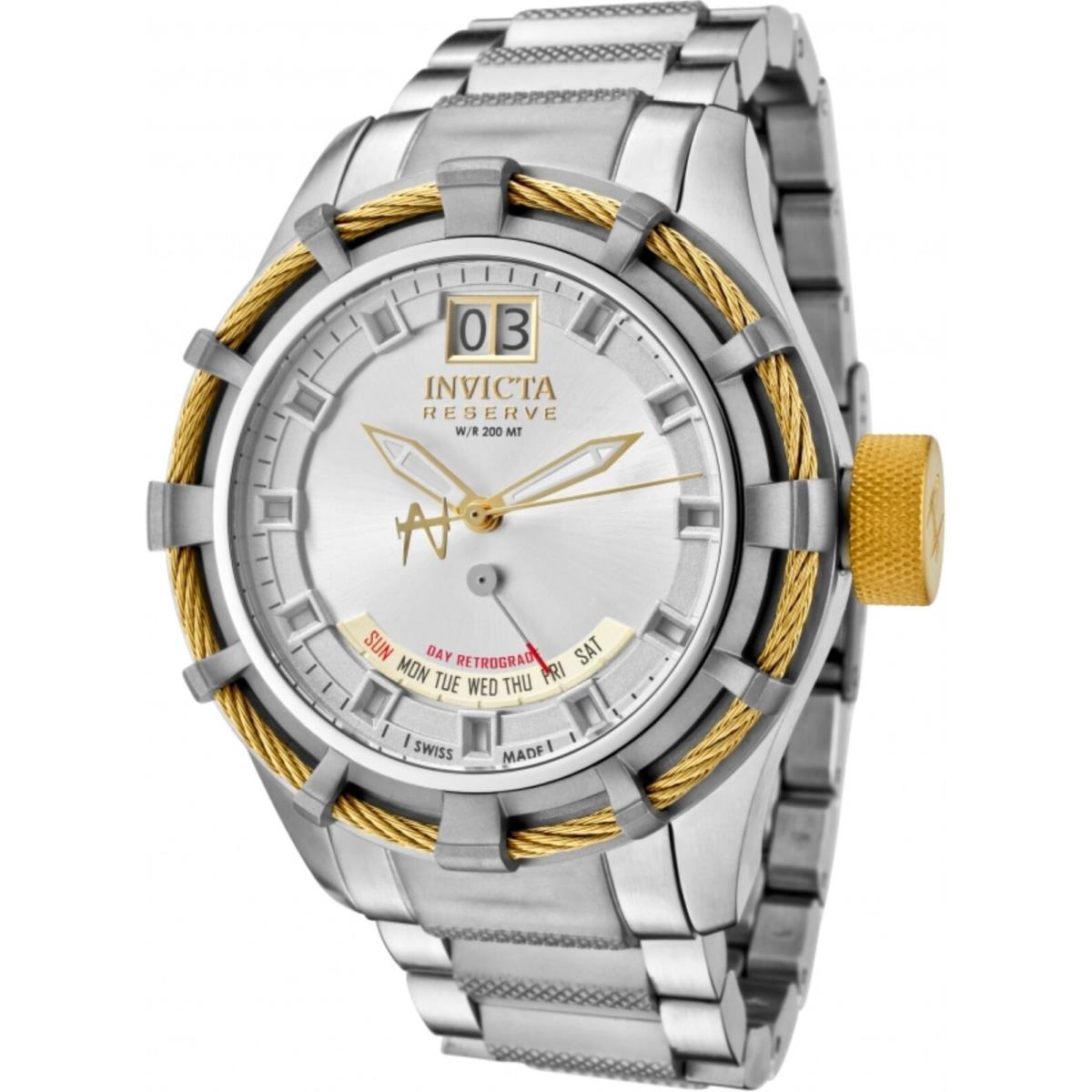 Invicta 1578 Reserve Bolt Swiss Stainless Steel Bracelet Mens Watch