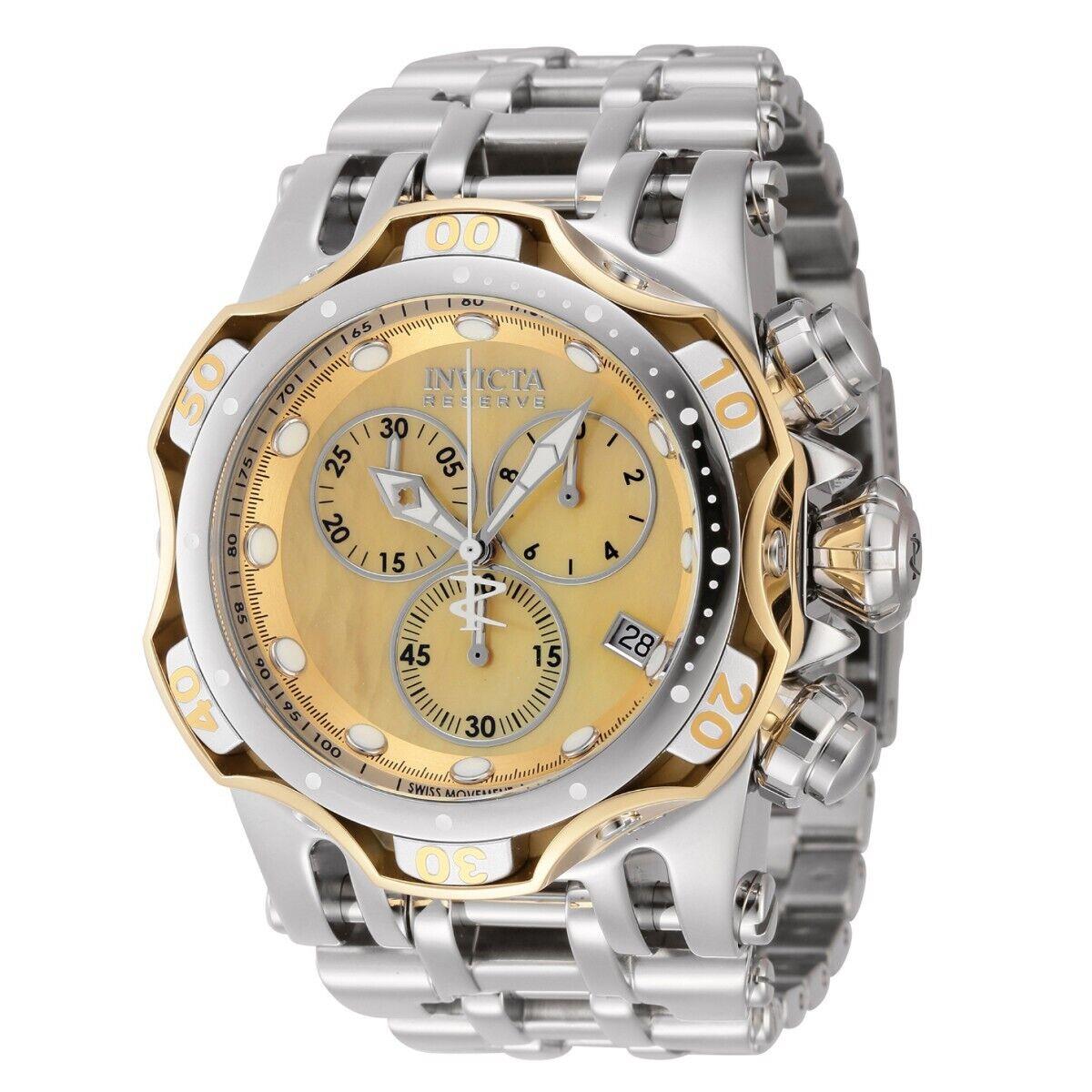 Invicta Reserve Chaos Swiss Eta G10.212 Caliber Men`s Watch w/ Mother of Pearl