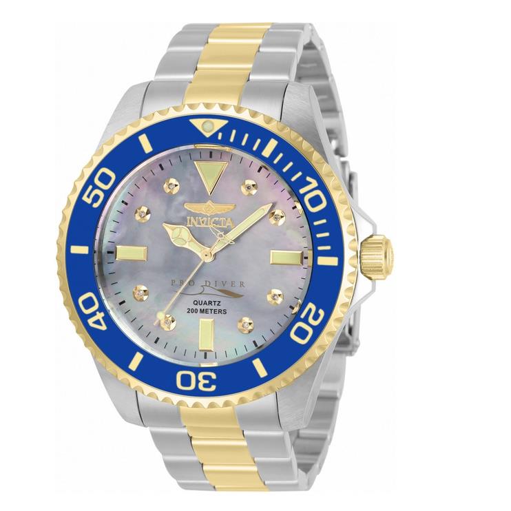 Invicta 47mm Pro Diver 9 Diamond Accented Mother-of-pearl Dial Bracelet Watch