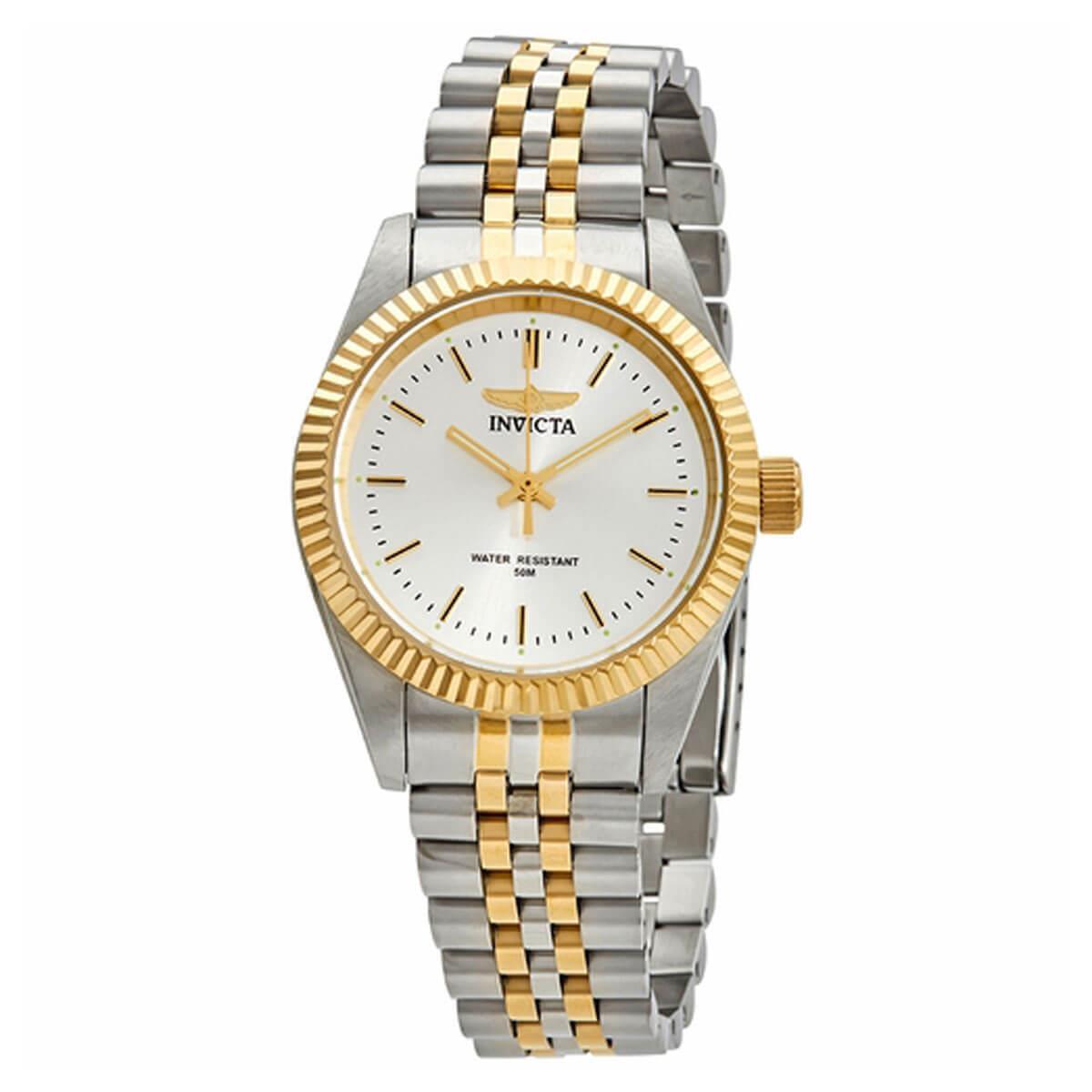 Invicta Women`s Watch Specialty Silver Dial Two Tone Bracelet Quartz 29401