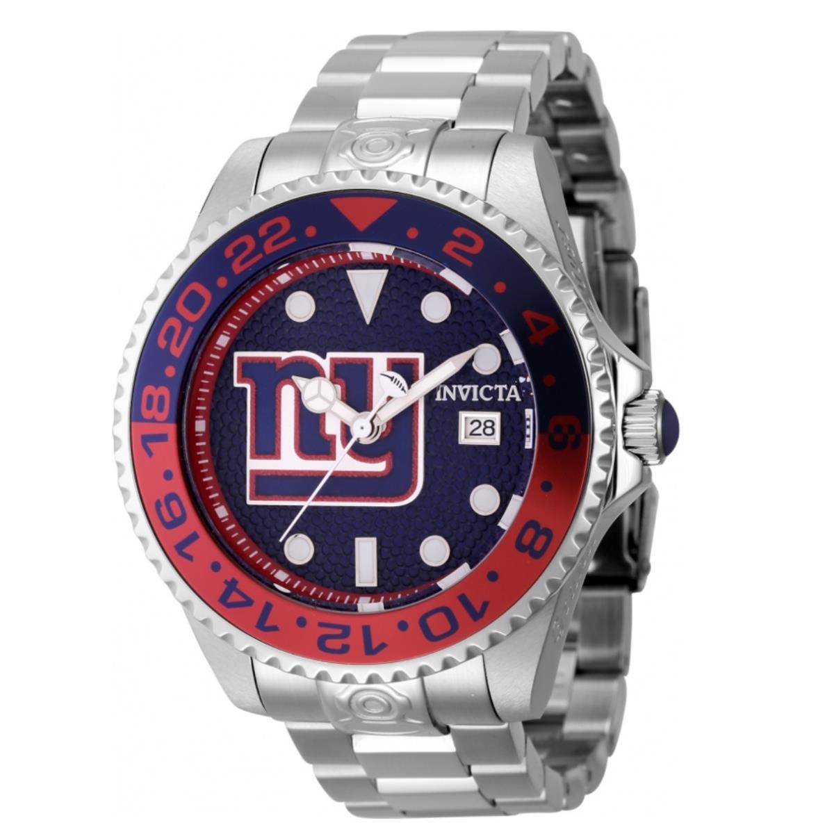 Invicta Nfl York Giants Men`s 47mm Grand Diver Automatic Watch 45028