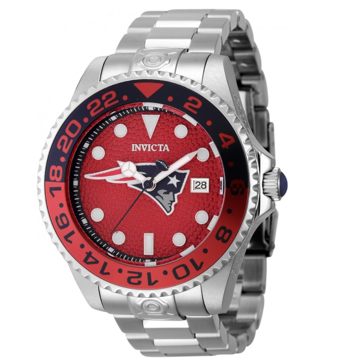 Invicta Nfl England Patriots Men`s 47mm Grand Diver Automatic Watch 45031