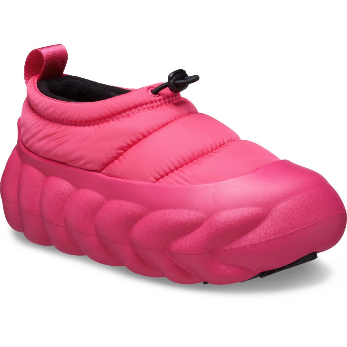 Crocs Overpuff Shorty Streetwear Shoes Dragon Fruit Women`s Pink Shoes