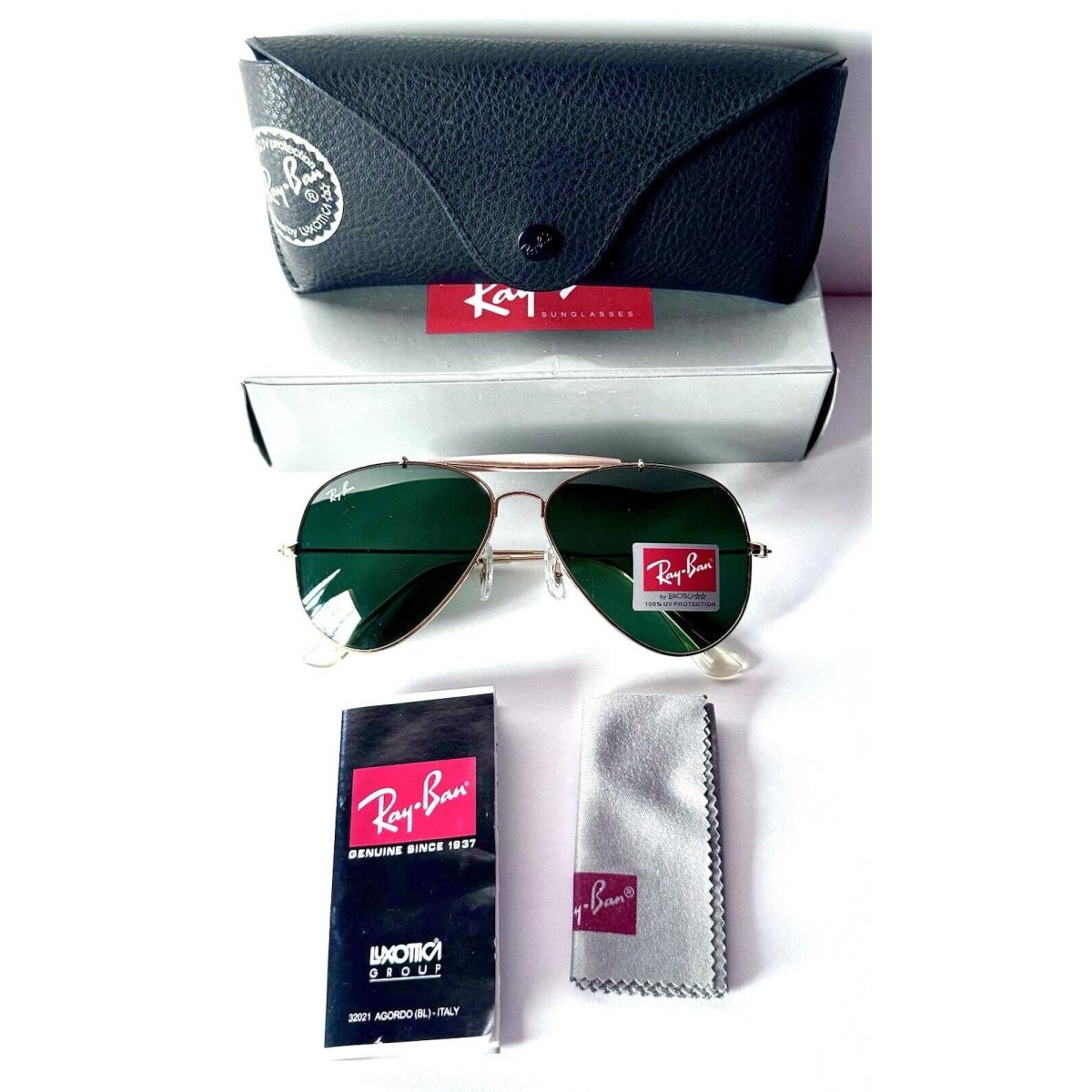 Ray Ban RB3029 Aviator Sunglasses Sunglasses Gold Pink Green Lens Unisex