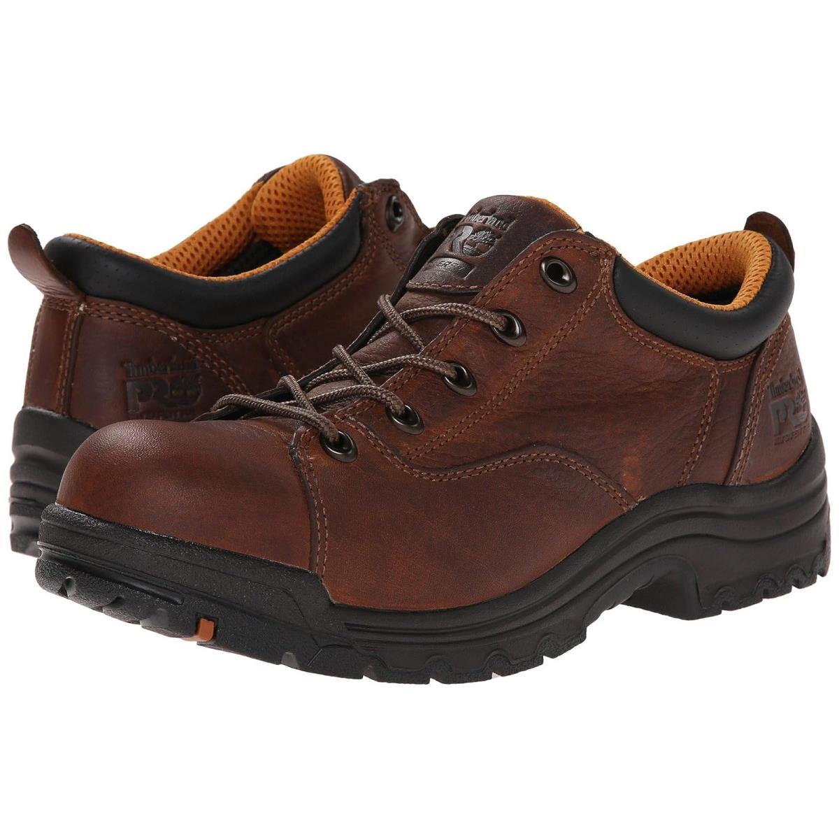 Woman`s Shoes Timberland Pro Titan Oxford Alloy Safety Toe - Brown