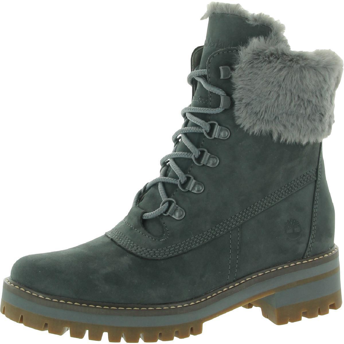 Timberland Womens Courmayeur Valley Nubuck Winter Snow Boots Shoes Bhfo 4595 - Medium Grey Nubuck