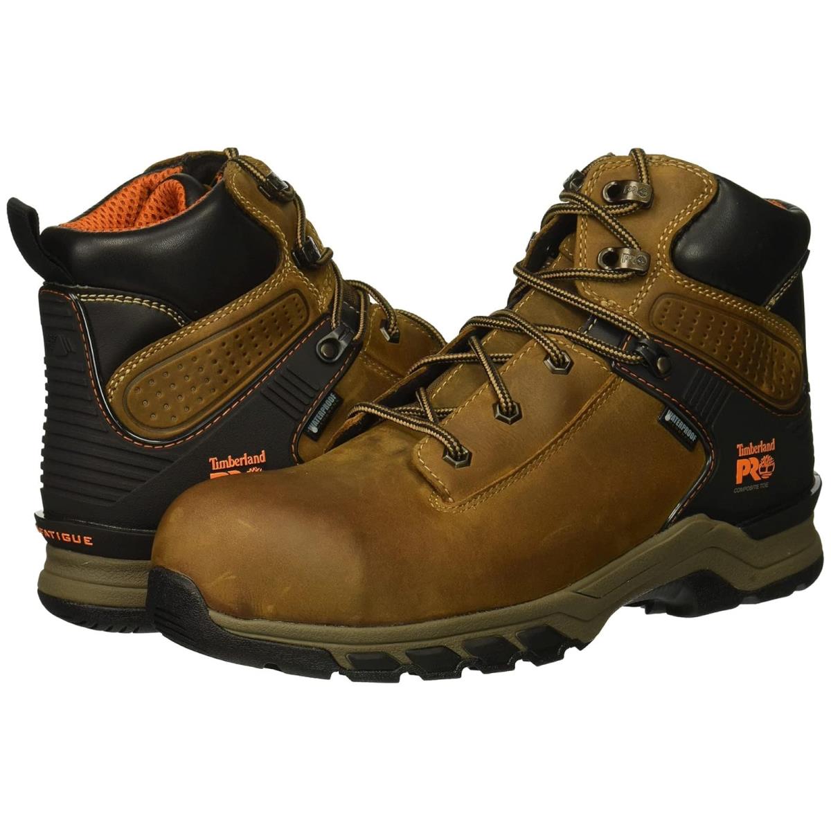 Man`s Boots Timberland Pro Hypercharge 6 Composite Safety Toe Waterproof Brown Distressed1