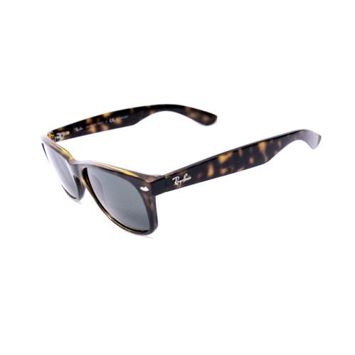 Rayban RB2132 902/58 Wayfarer Sunglasses Made IN Italy Size: 56-18-145 - Frame: Polished Tortoise, Lens: Green