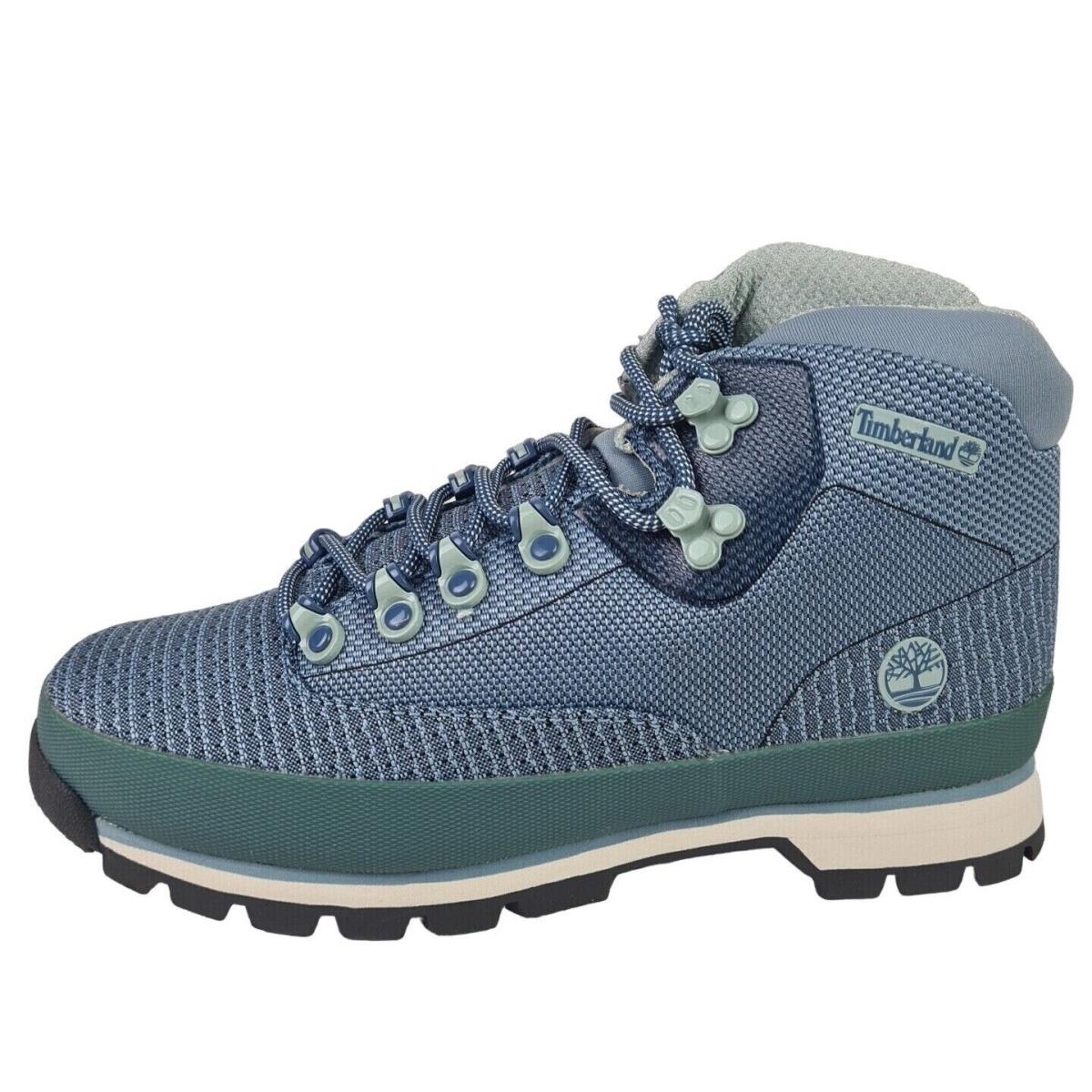 Timberland Women`s Euro Hiker Waterproof Mid TB0A1ADG Boots Blue Sz 8.5