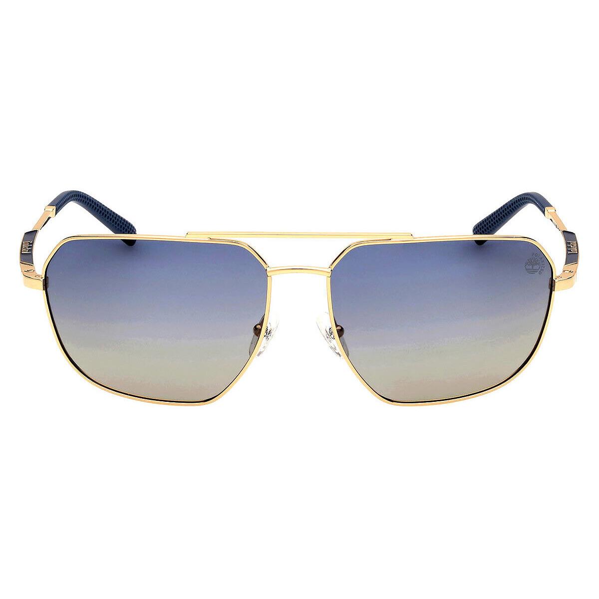 Timberland TB00009 Sunglasses Men Shiny Pale Gold 63mm