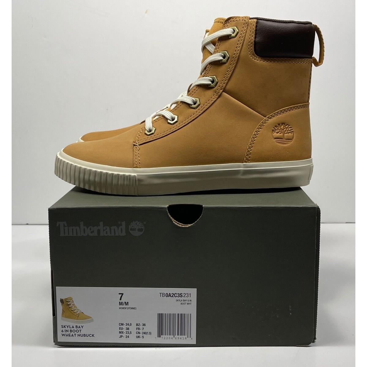 Timberland Women TB0A2C3S231 Skyla Bay 6 Inch Boot Wheat Nubuck Size 7