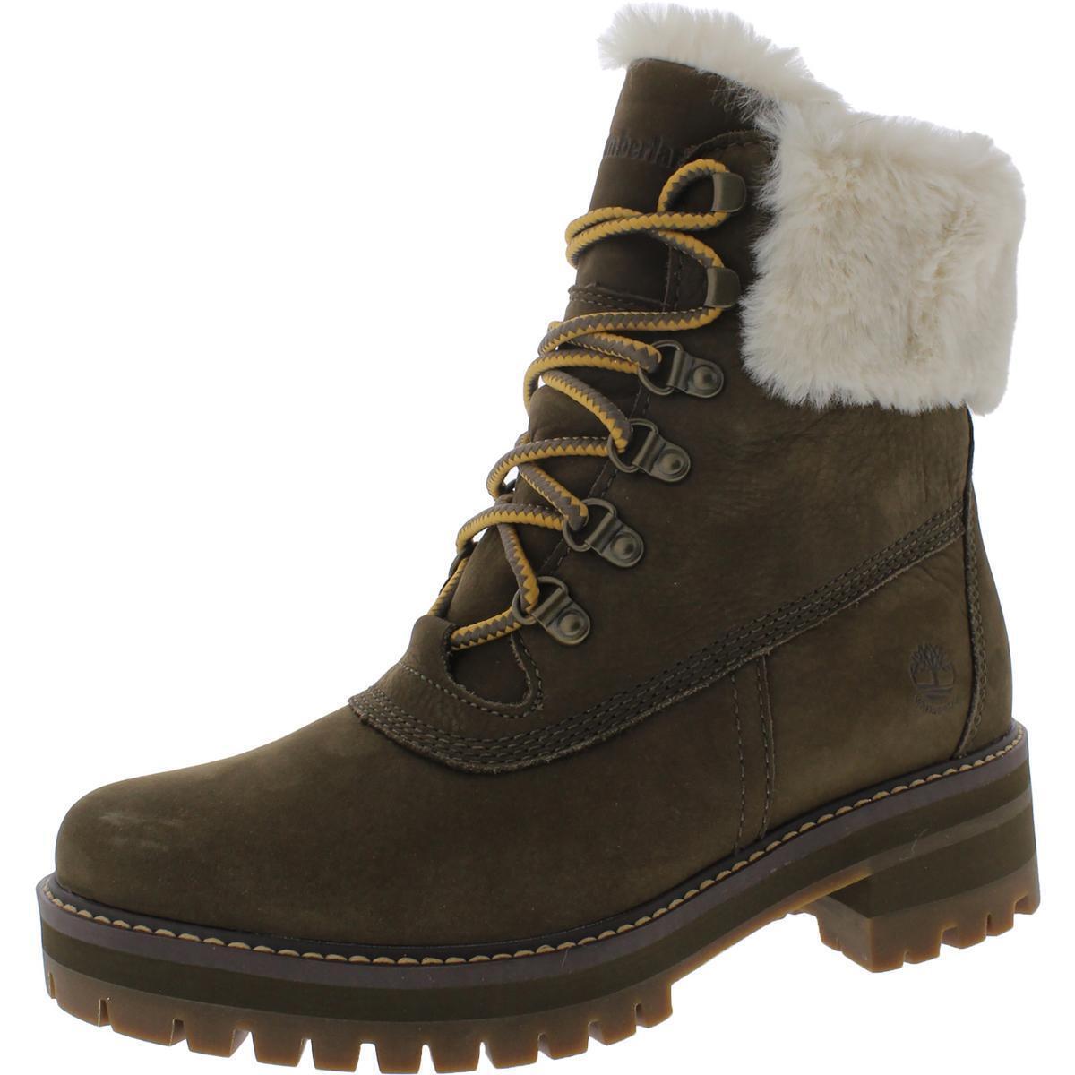 Timberland Womens Courmayeur Valley Combat Lace-up Boots 6.5 Medium B M 4924 - Olive Nubuck