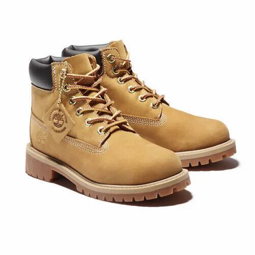 Timberland Youth Sz 13.5 Premium 6 Inch Waterproof Boot Wheat Nubuck