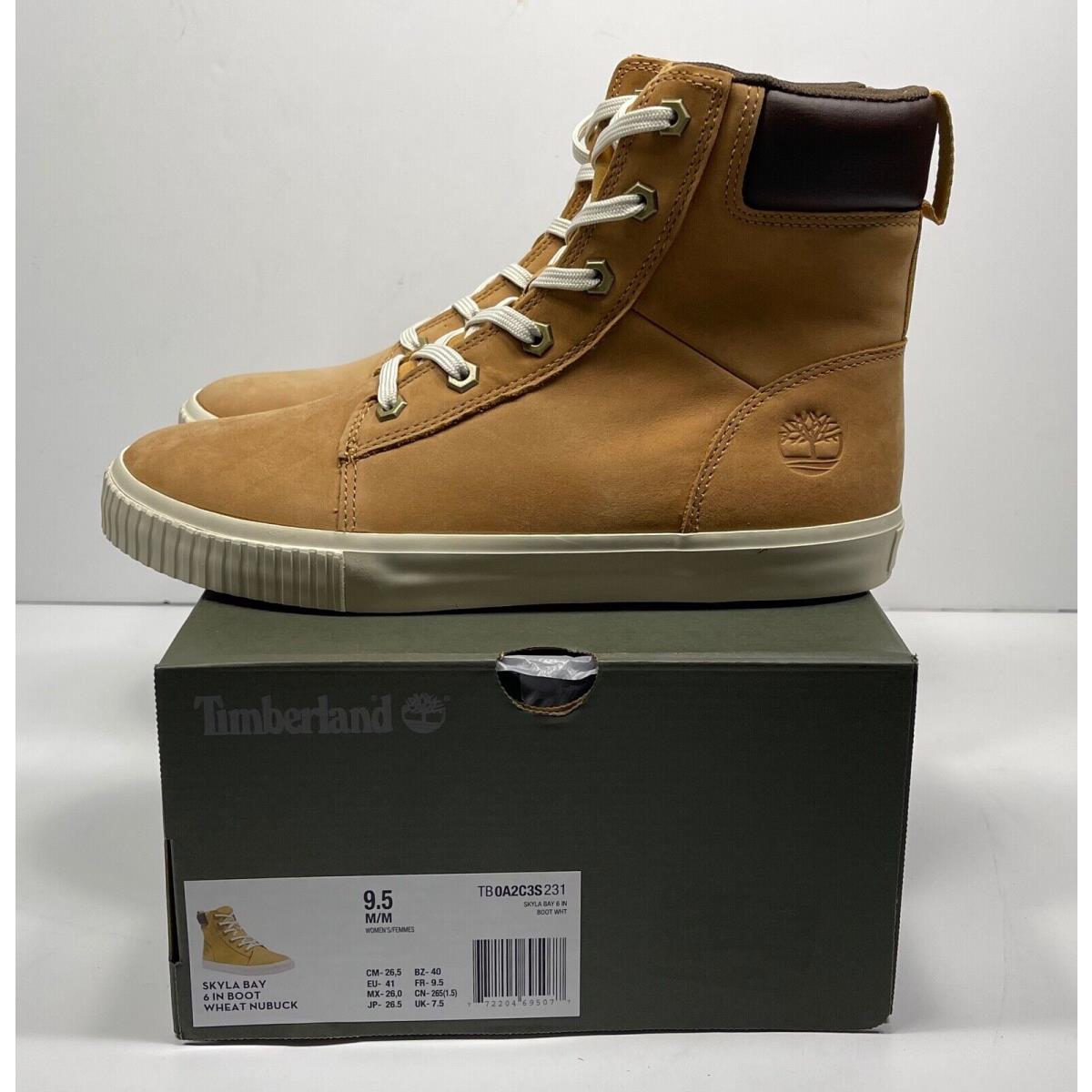 Timberland Women Skyla Bay 6INCH Boot Wheat Nubuck TB0A2C3S231 Size 9.5