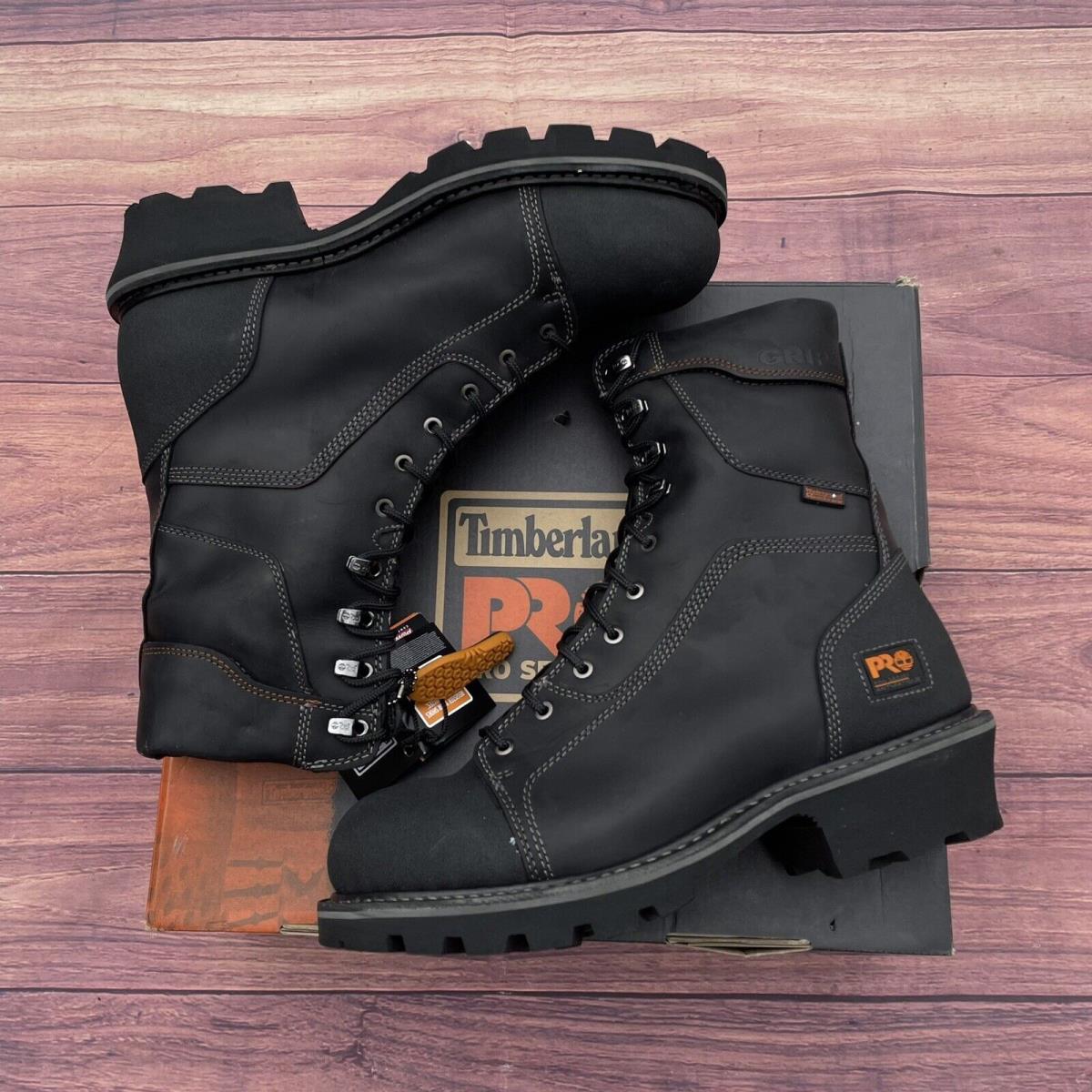 Timberland Rip Saw Soft Toe Black Boots 91641 Size 14 9 In Waterproof Pro Series