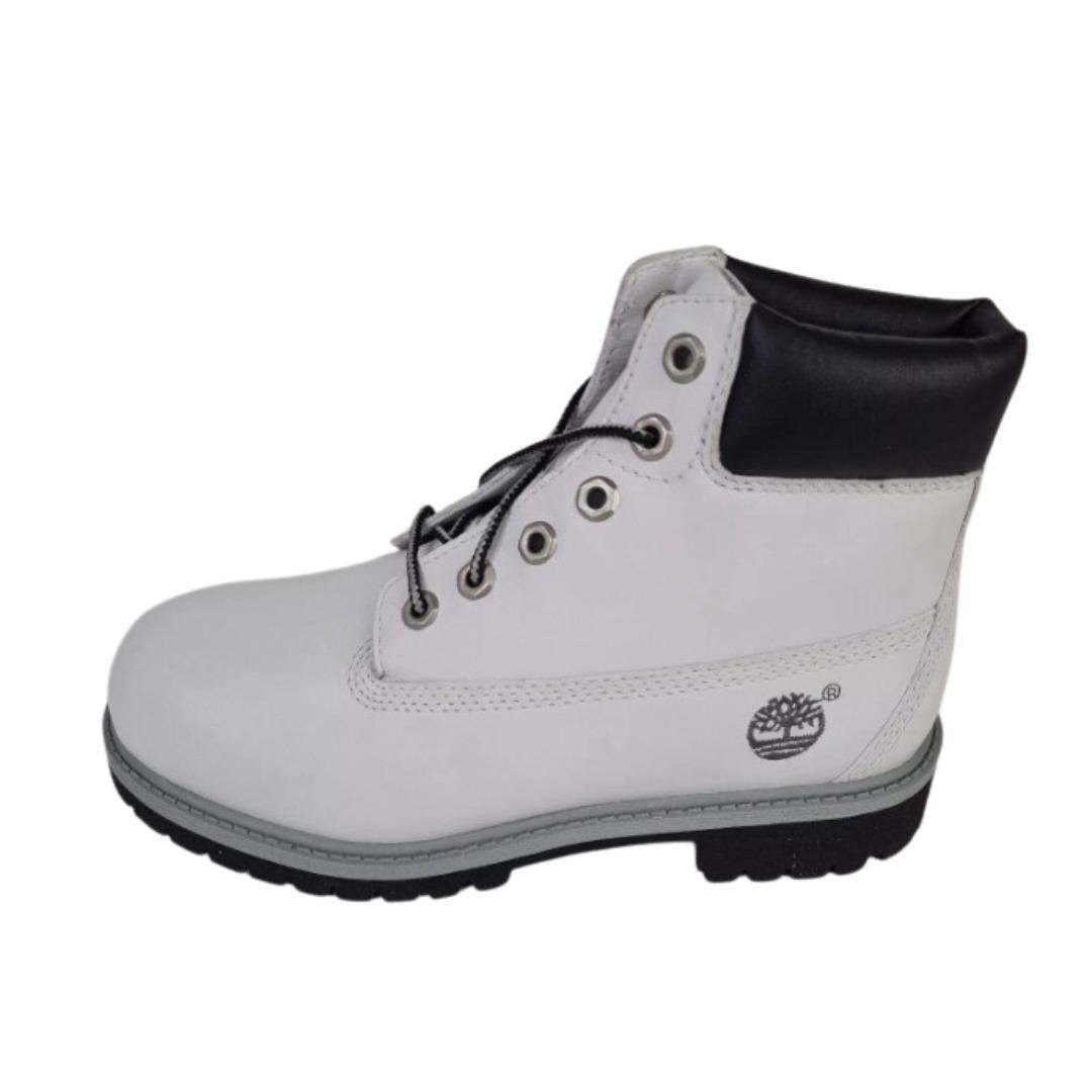 Timberland Boys 6 Inch Premium Boots Waterproof Hiking 14712 Casual White SZ 2