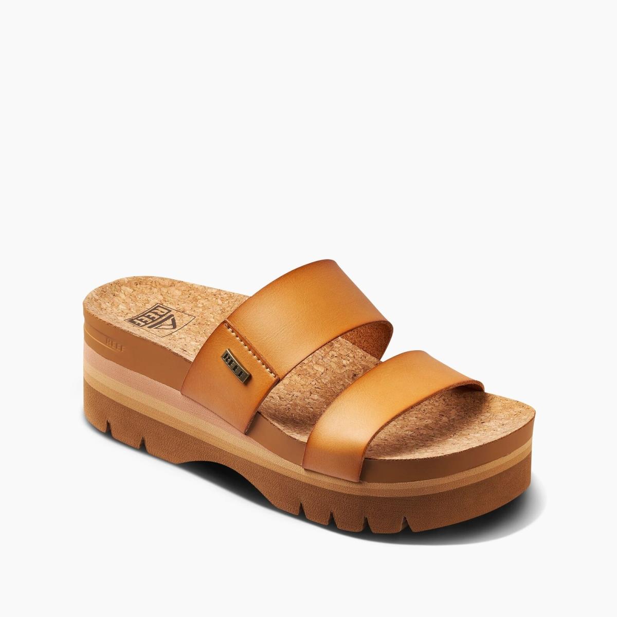 Reef Women`s Cushion Vista Higher Sandal - Natural