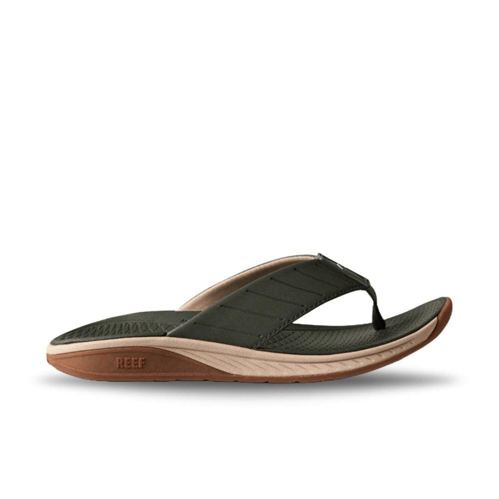 Reef Men`s The Deckhand Flip Flop Sandals - Olive/gum