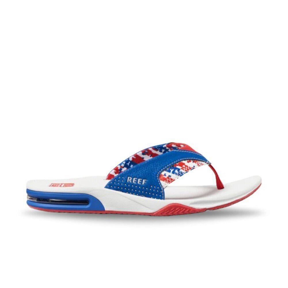 Reef Men`s Fanning Flip Flop Sandals - Patriotic