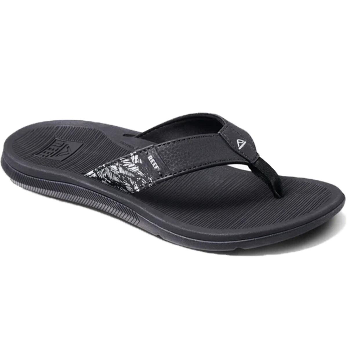 Reef CJ3624 Women`s Santa Ana Black/white Boat Friendly Cushioned Comfort Sandal