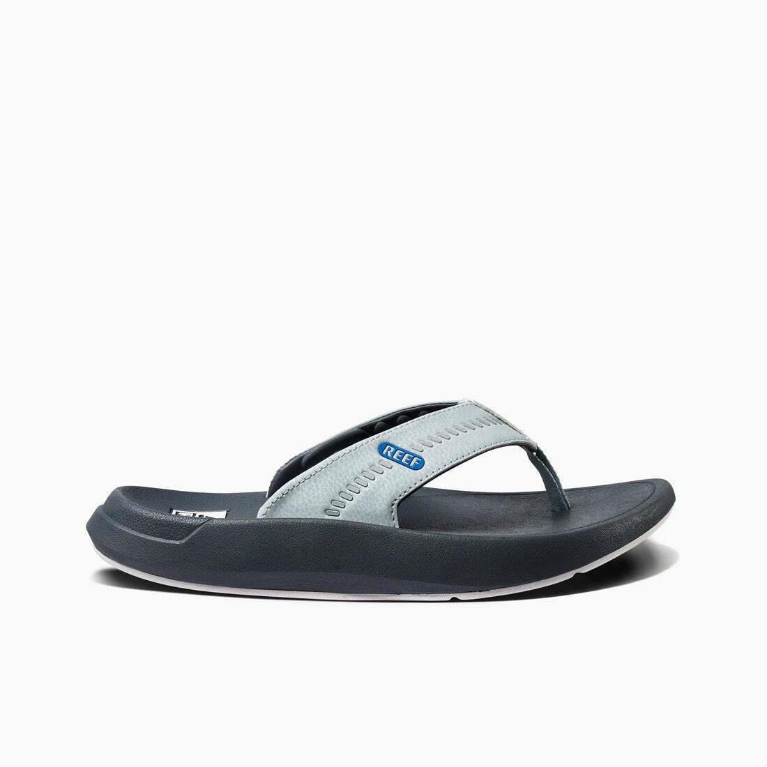 Reef Men`s Swellsole Cruiser Flip Flops - Grey/light Grey/blue