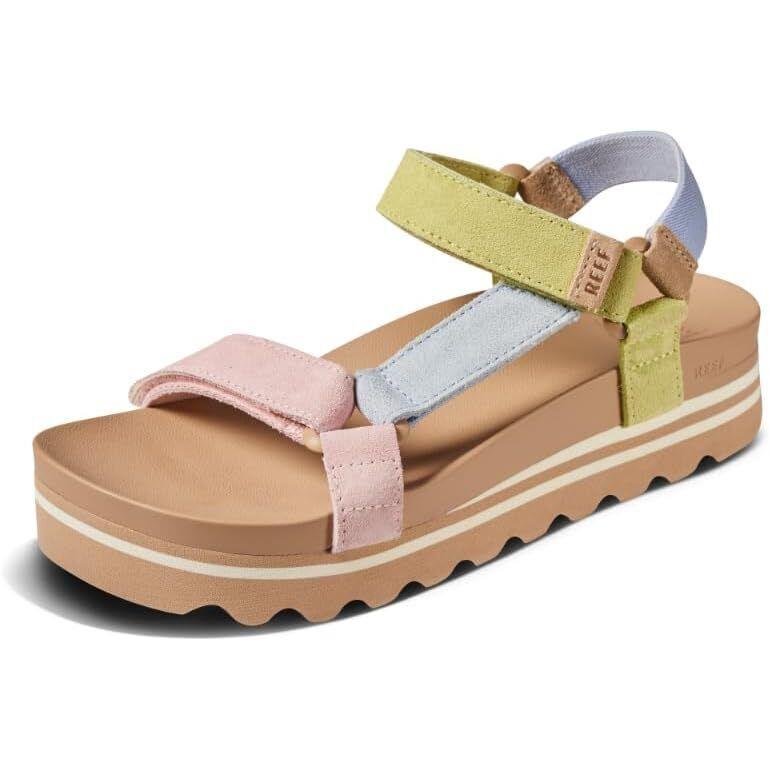 Reef Cushion Rem Hi Women`s Platform Sandal Adjustable Strap Arch Meringue