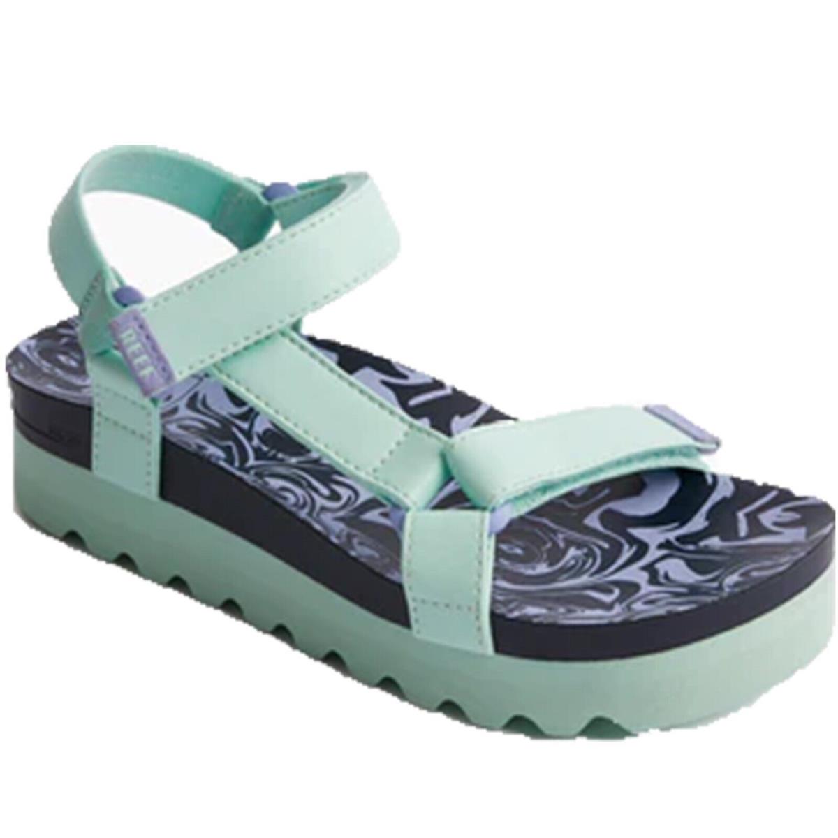 Reef CJ6400 Women`s Rem Hi x Sanctuary Cosmic Green Strappy Platform Sandal