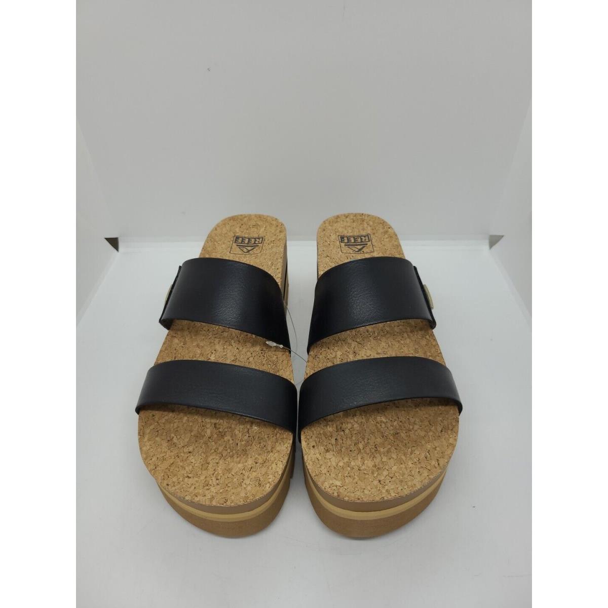 Reef Cushion Vista Higher Platform Sandals - Black Size 9.5