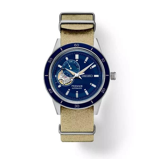 Seiko Men`s Presage Style 60`s Denim Blue Automatic Watch SSA453