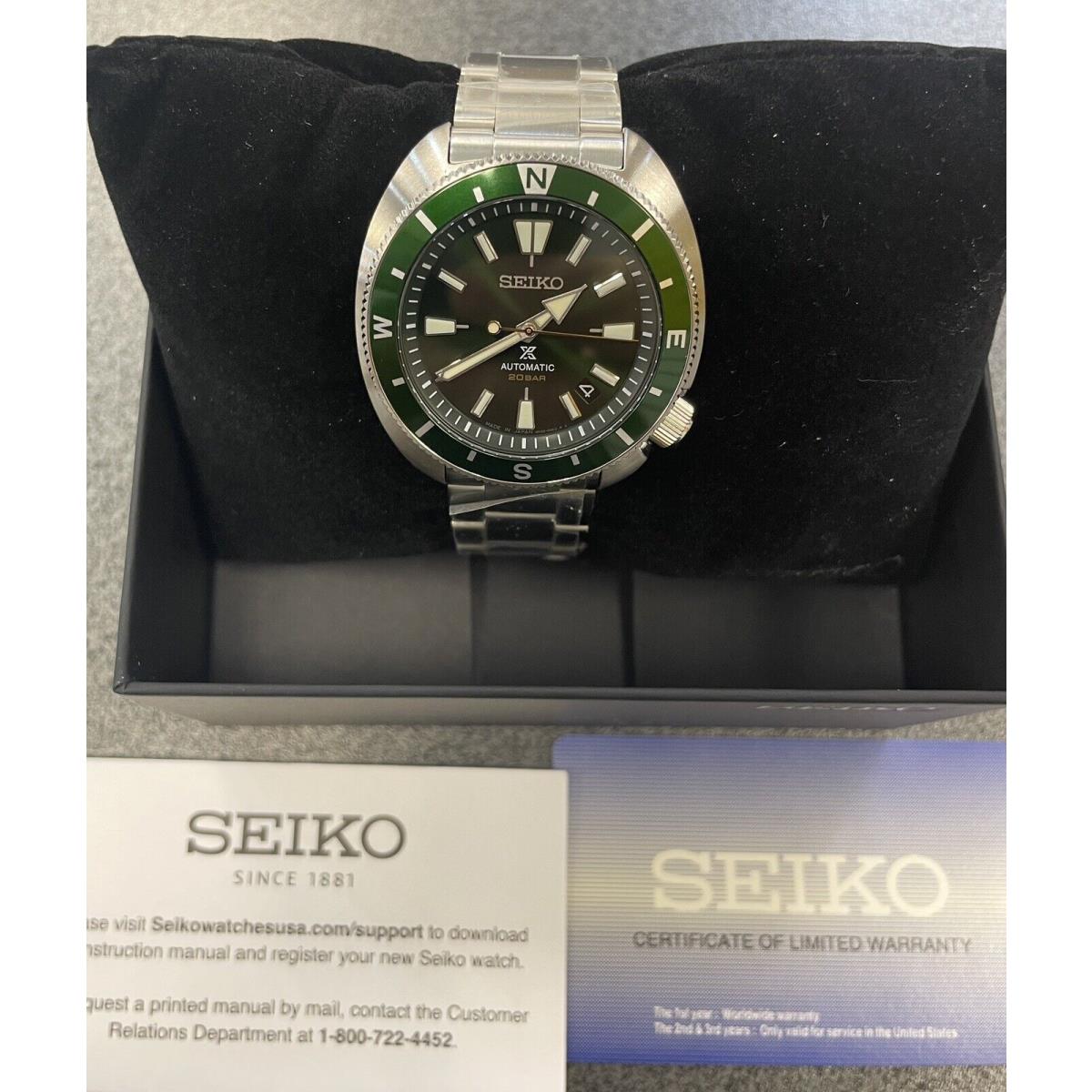 Seiko Prospex Land Turtle Automatic Green Dial Men`s Watch SRPH15 Made In Japan