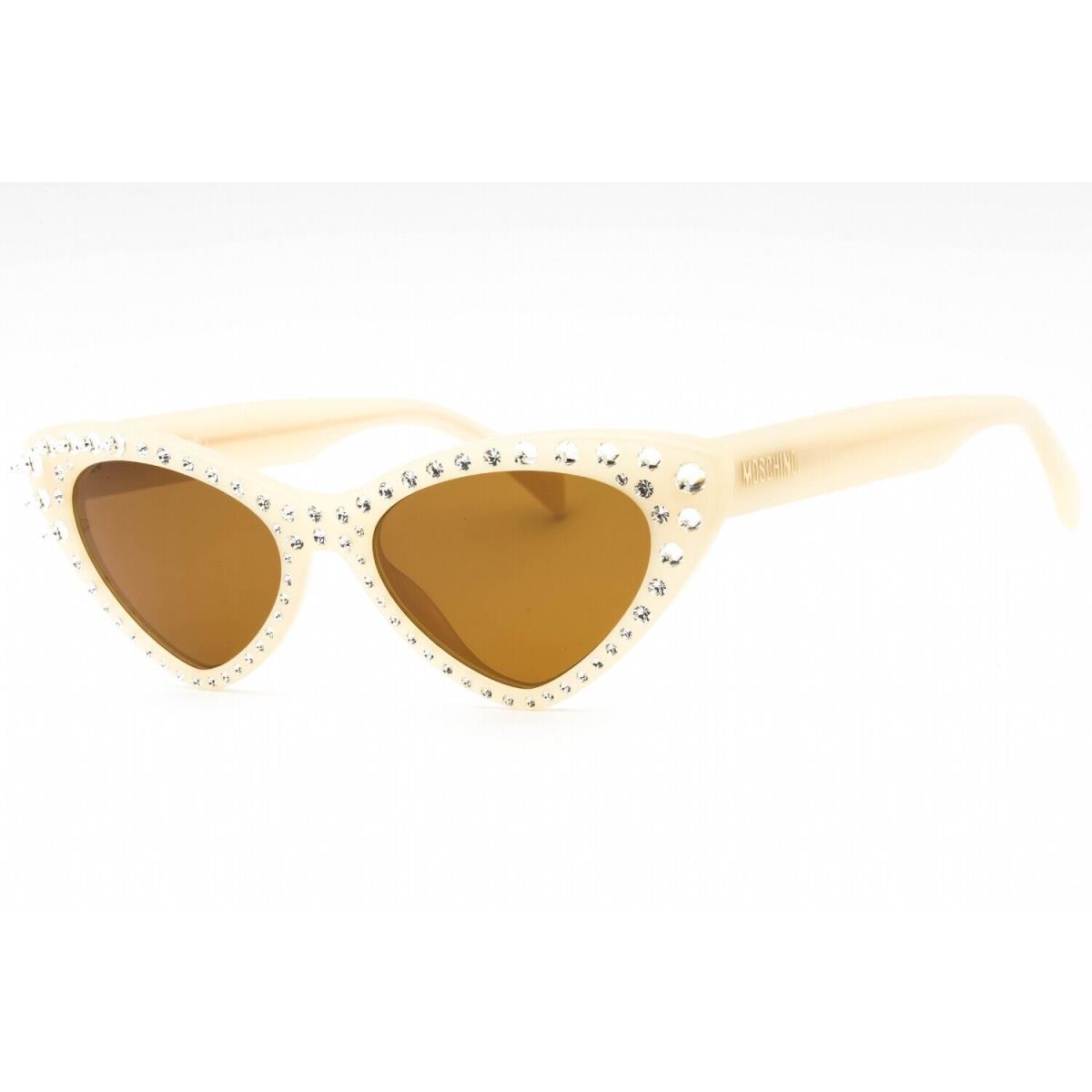 Moschino MOS06STR-SZJ70-52 Sunglasses Size 52mm 140mm 18mm Ivory Women - Frame: ivory, Lens: brown