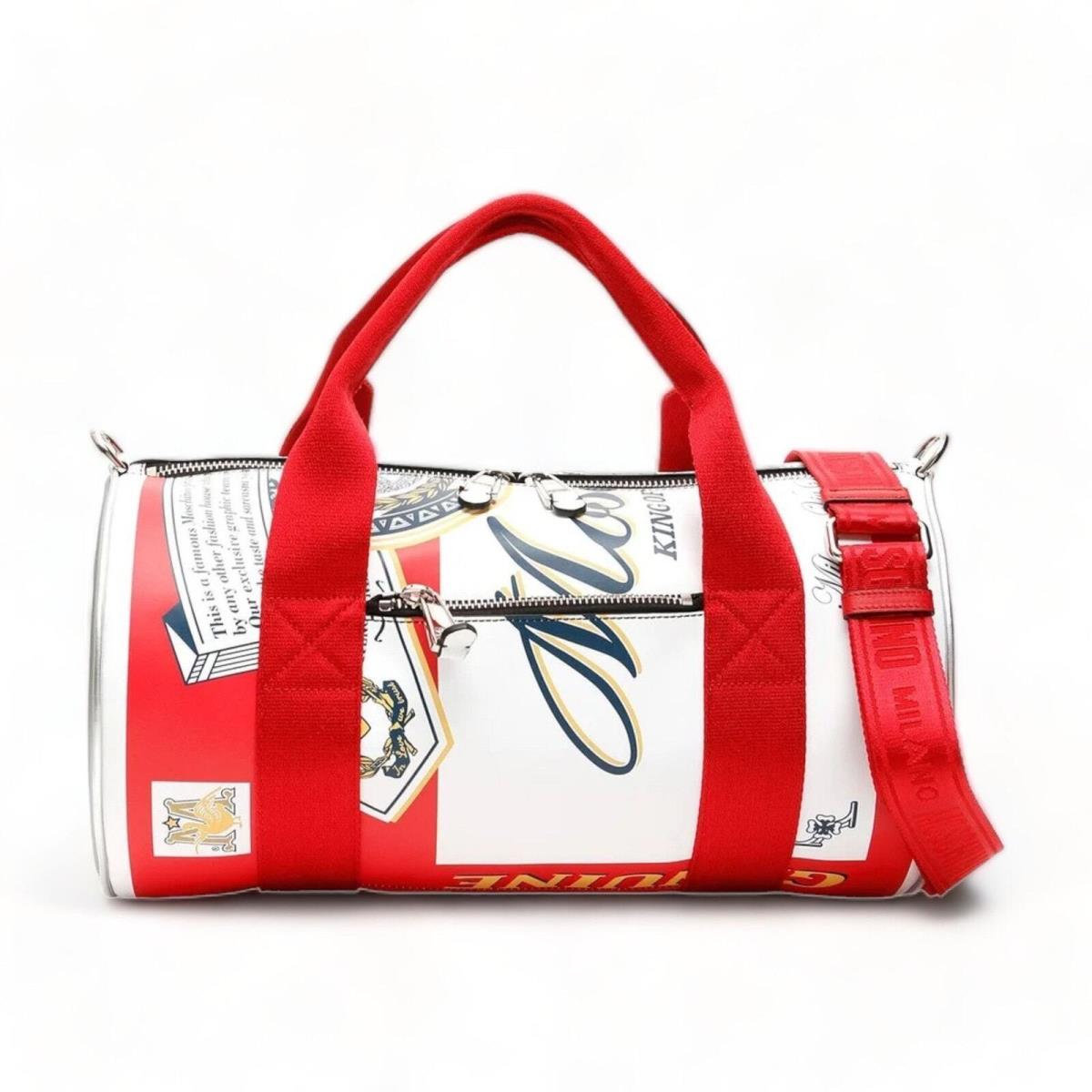 Moschino x Jeremy Scott Budweiser Beer Can Duffel Bag - Leather - White