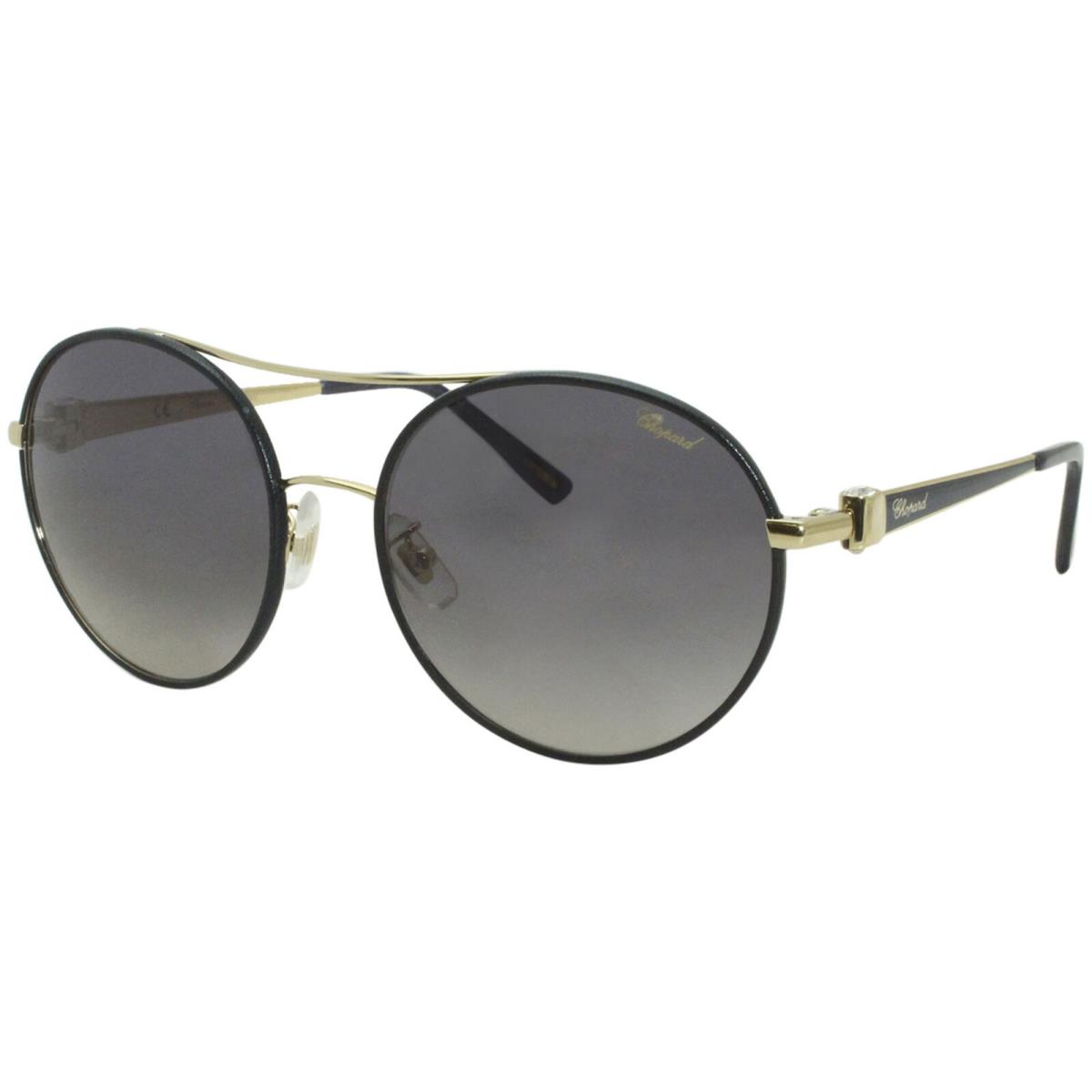 Chopard SCHB68S 0309 Sunglasses Men`s Rose Gold-blue/black Gradient Lenses 57mm - Frame: Gold, Lens: Black