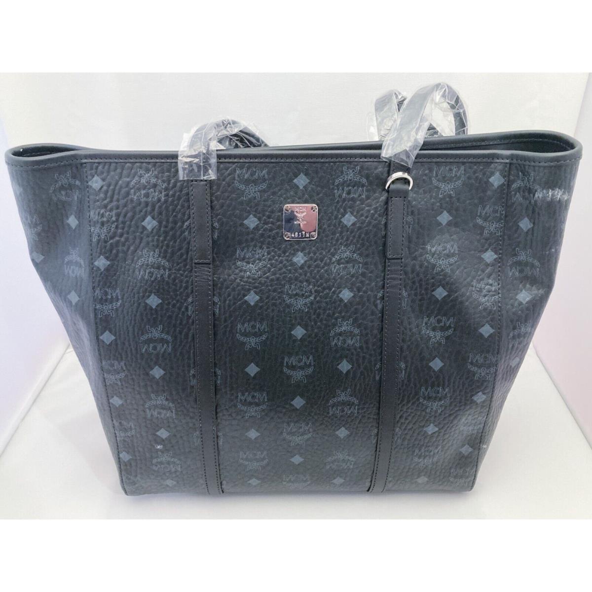 Mcm Medium Aren Top-zip Shopper IN Visetos Black Mwp AATN03 BK001