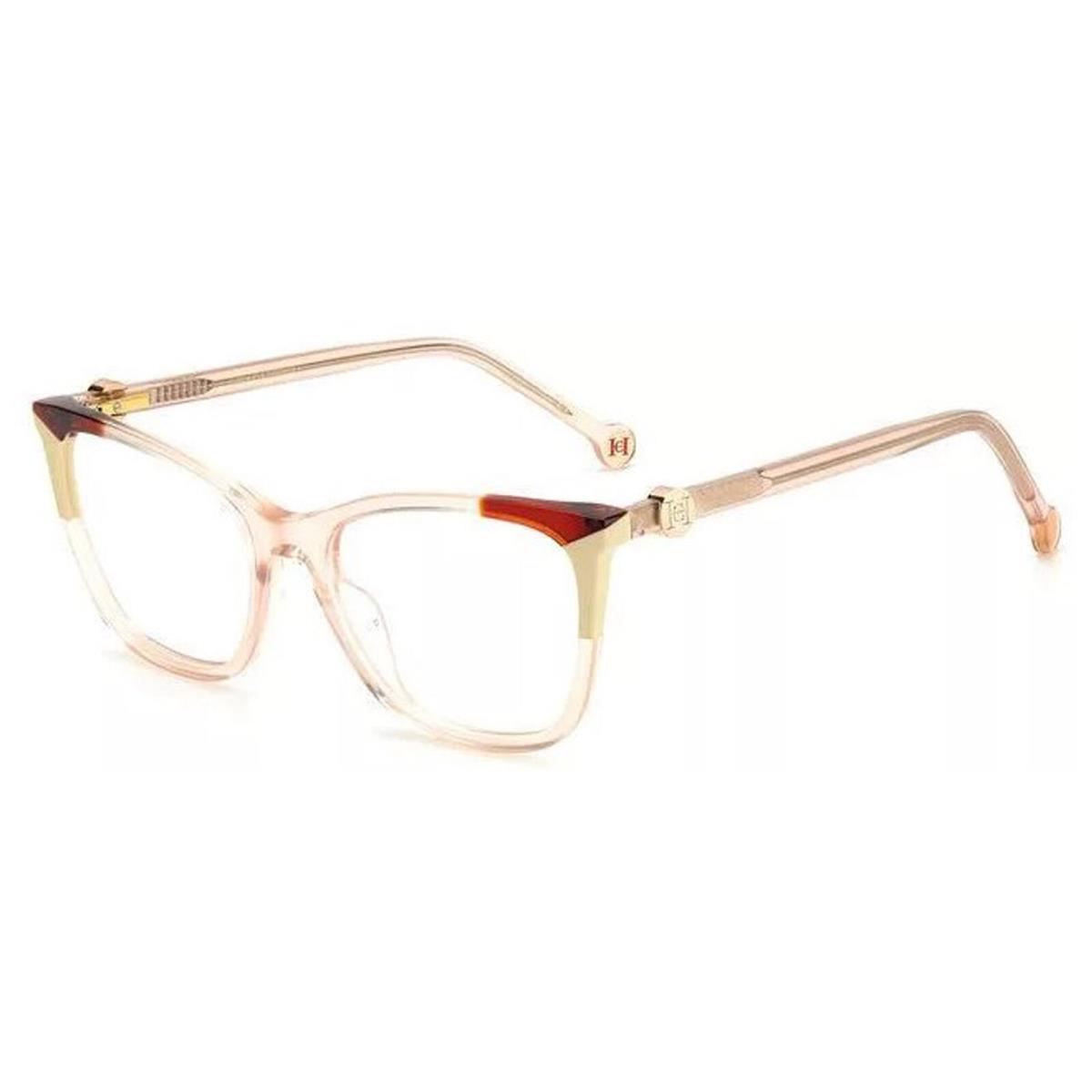 Carolina Herrera Women`s Beige Square Cat Eye Eyeglass Frame CH0057-0DLN-17