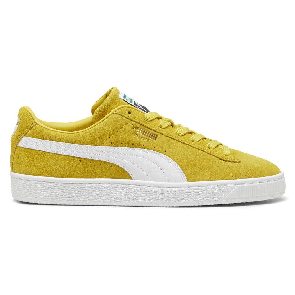 Puma Suede Classics Lace Up Mens Yellow Sneakers Casual Shoes 39978111 - Yellow