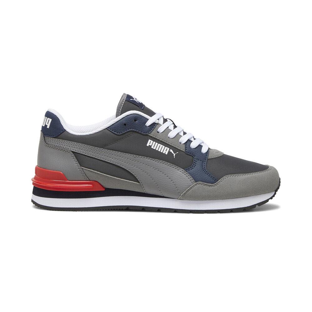 Puma St Runner V4 Lace Up Mens Grey Sneakers Casual Shoes 39906904 - Grey